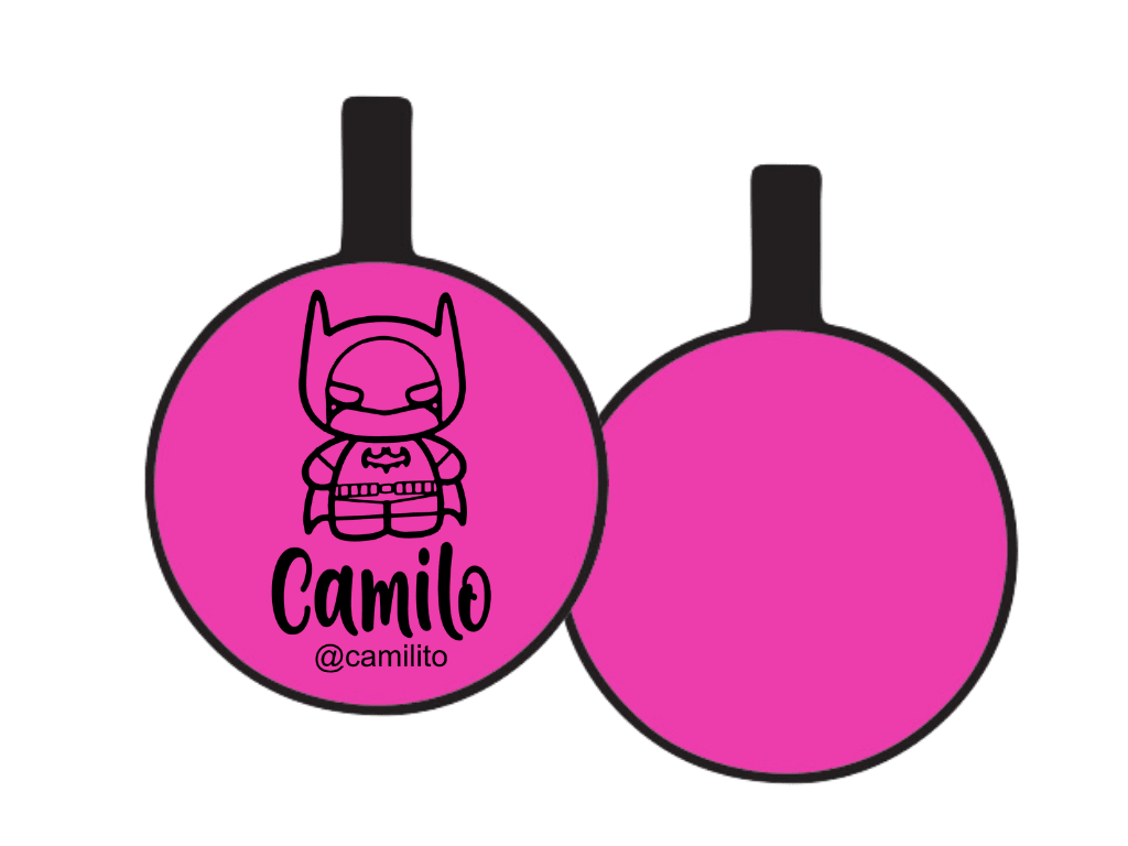 PLACA DE IDENTIFICACIÓN CIRCULO - BATMAN5