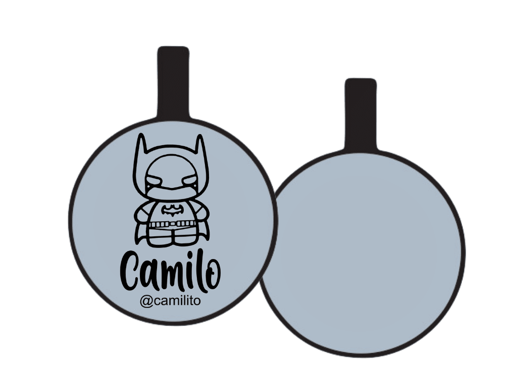 PLACA DE IDENTIFICACIÓN CIRCULO - BATMAN6