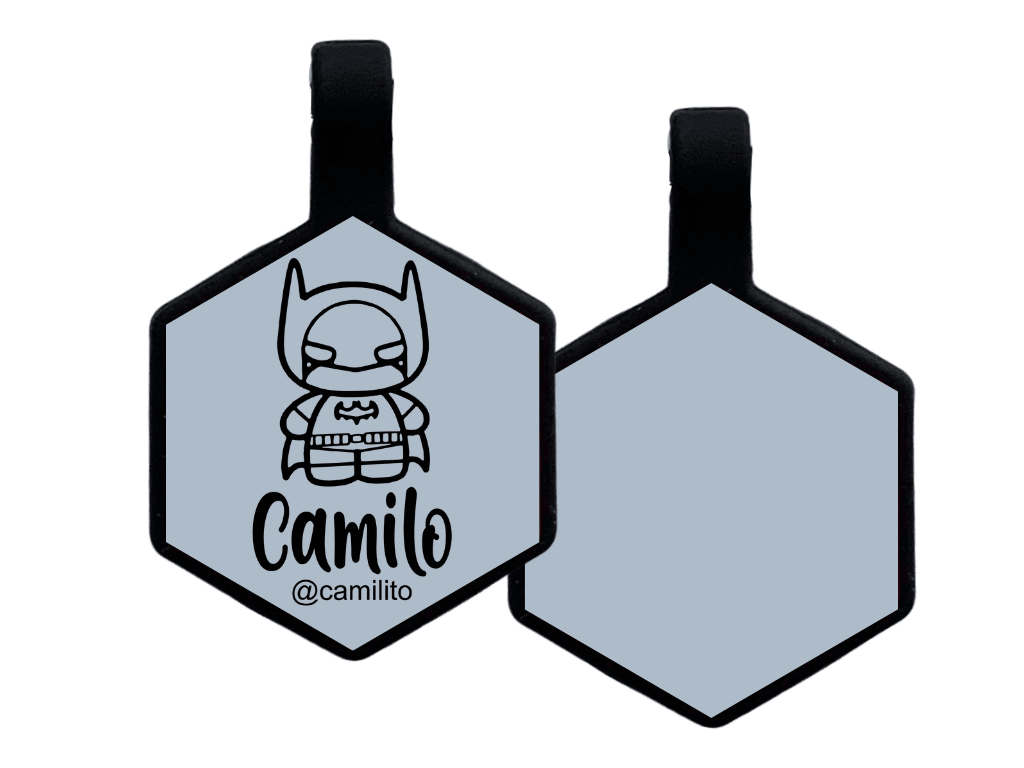 PLACA DE IDENTIFICACIÓN HEXÁGONO - BATMAN6