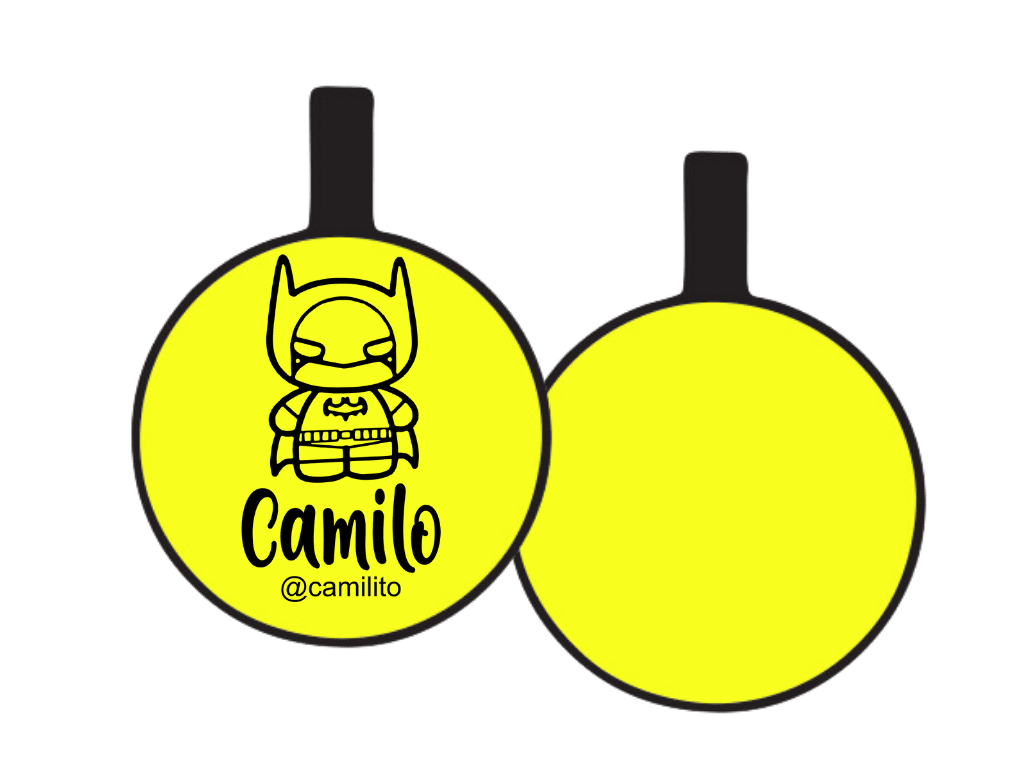 PLACA DE IDENTIFICACIÓN CIRCULO - BATMAN7