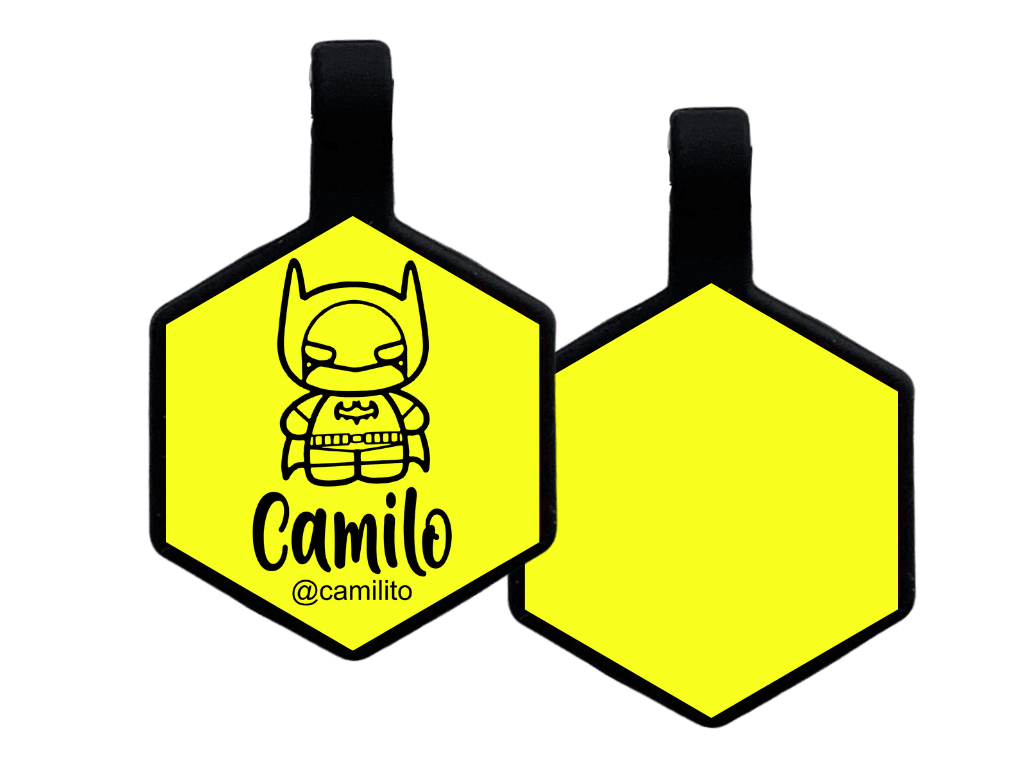 PLACA DE IDENTIFICACIÓN HEXÁGONO - BATMAN7