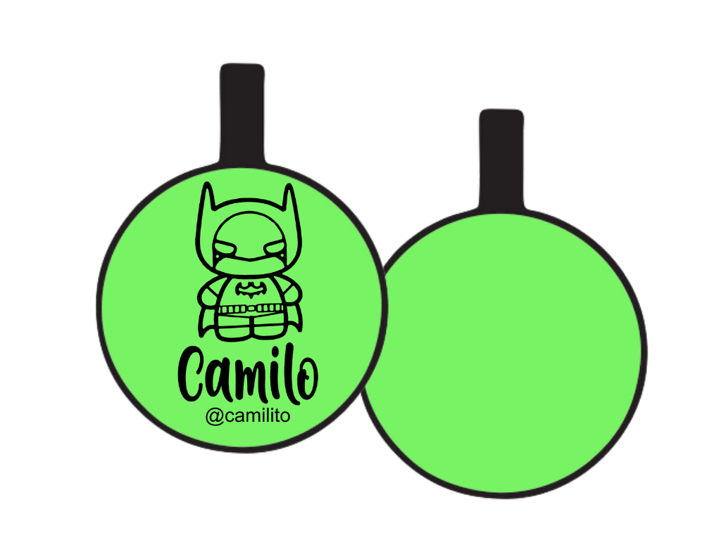 PLACA DE IDENTIFICACIÓN CIRCULO - BATMAN8