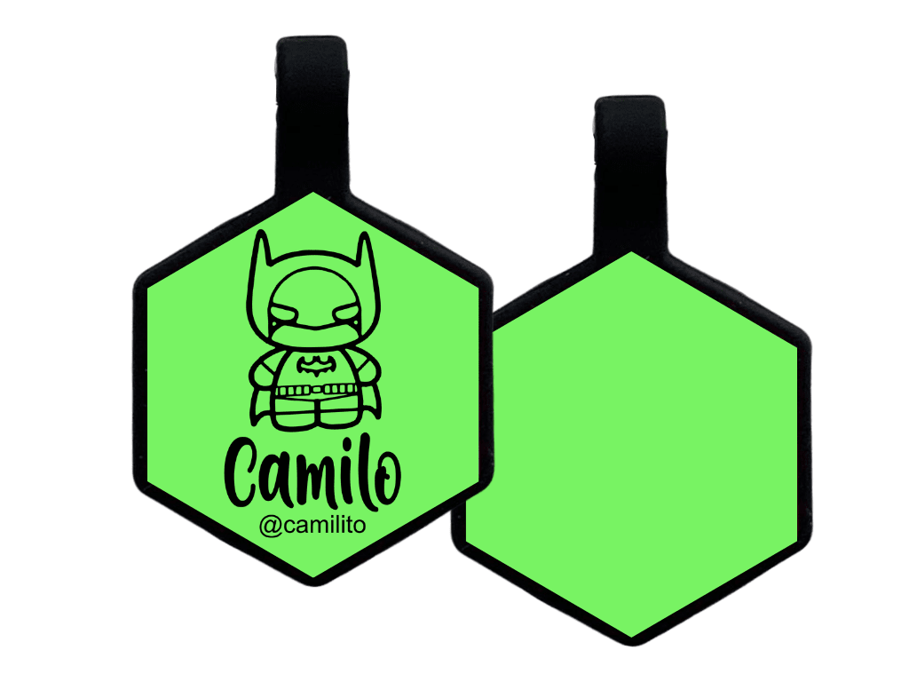 PLACA DE IDENTIFICACIÓN HEXÁGONO - BATMAN8
