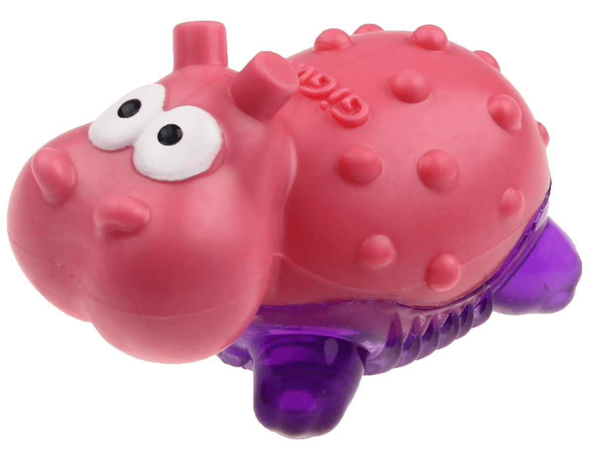 GIGWI SUPPA PUPPA HIPOPÓTAMO - MORDEDOR (ROSADO/MORADO)2