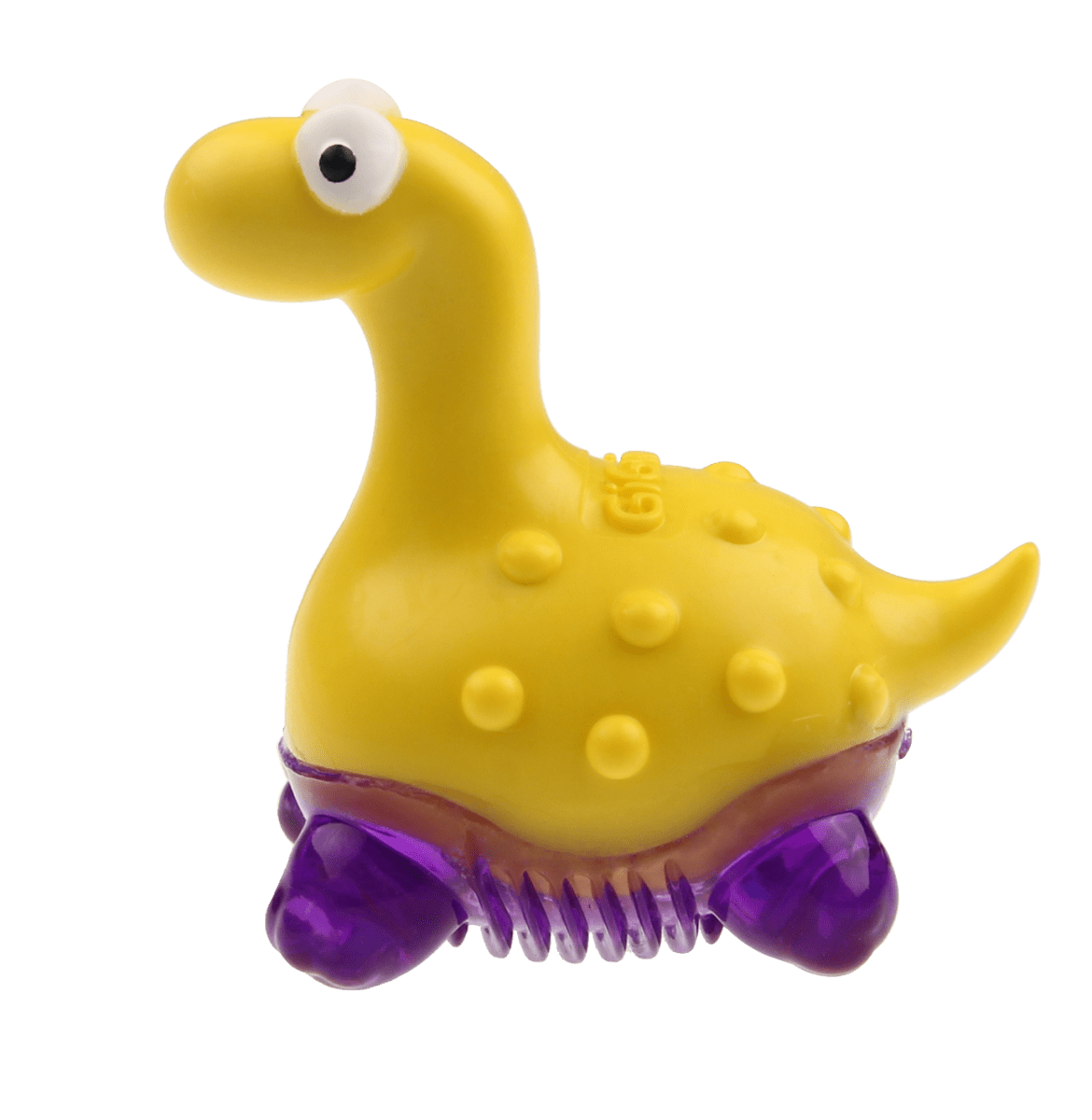GIGWI SUPPA PUPPA DINOSAURIO - MORDEDOR (AMARILLO/MORADO)3