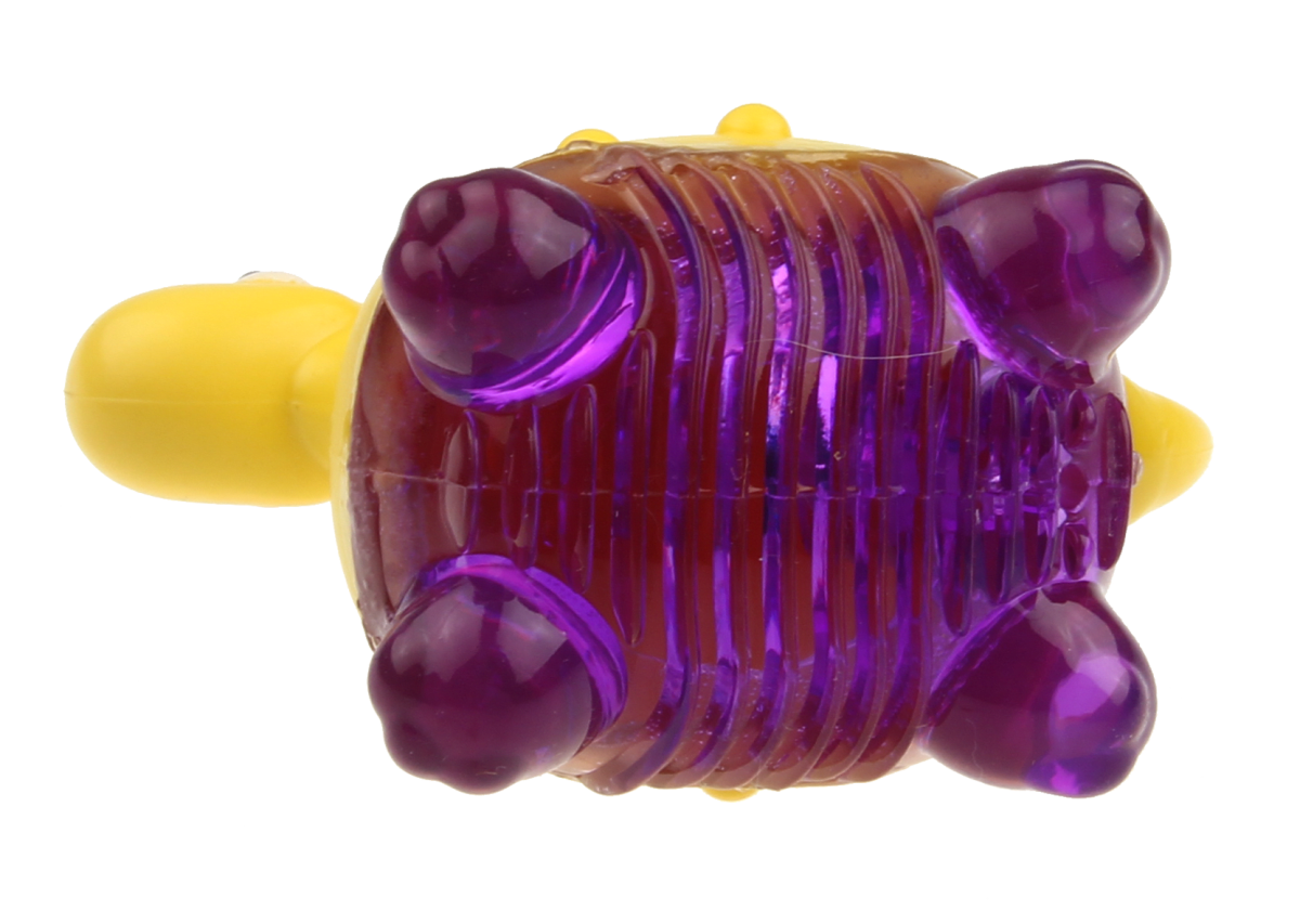 GIGWI SUPPA PUPPA DINOSAURIO - MORDEDOR (AMARILLO/MORADO)4