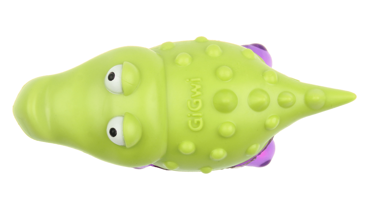 GIGWI SUPPA PUPPA COCODRILO - MORDEDOR (VERDE/MORADO)6