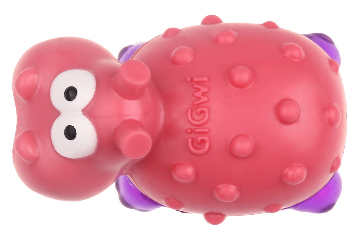 GIGWI SUPPA PUPPA HIPOPÓTAMO - MORDEDOR (ROSADO/MORADO)5