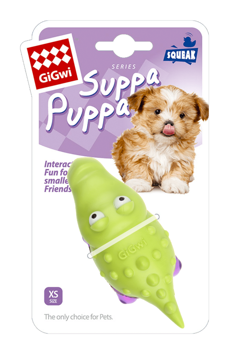 GIGWI SUPPA PUPPA COCODRILO - MORDEDOR (VERDE/MORADO)1