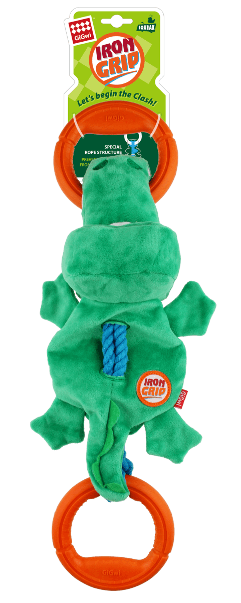 IRON GRIP COCODRILO - Juguete jalador con 2 magos de TPR3