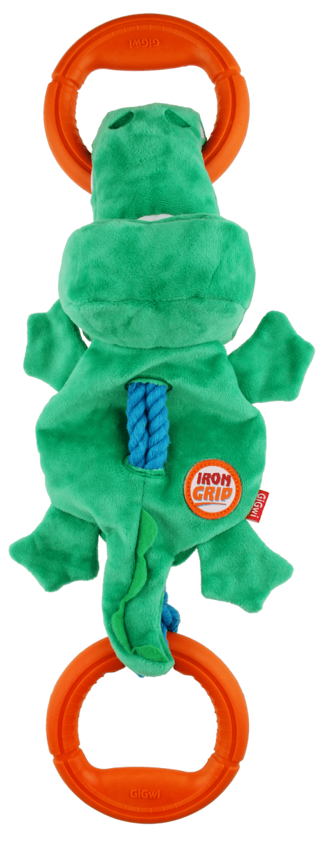 IRON GRIP COCODRILO - Juguete jalador con 2 magos de TPR4