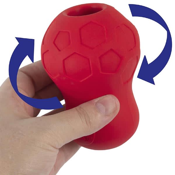 JW TUMBLE TEEZ TREAT TOY MEDIUM RED2