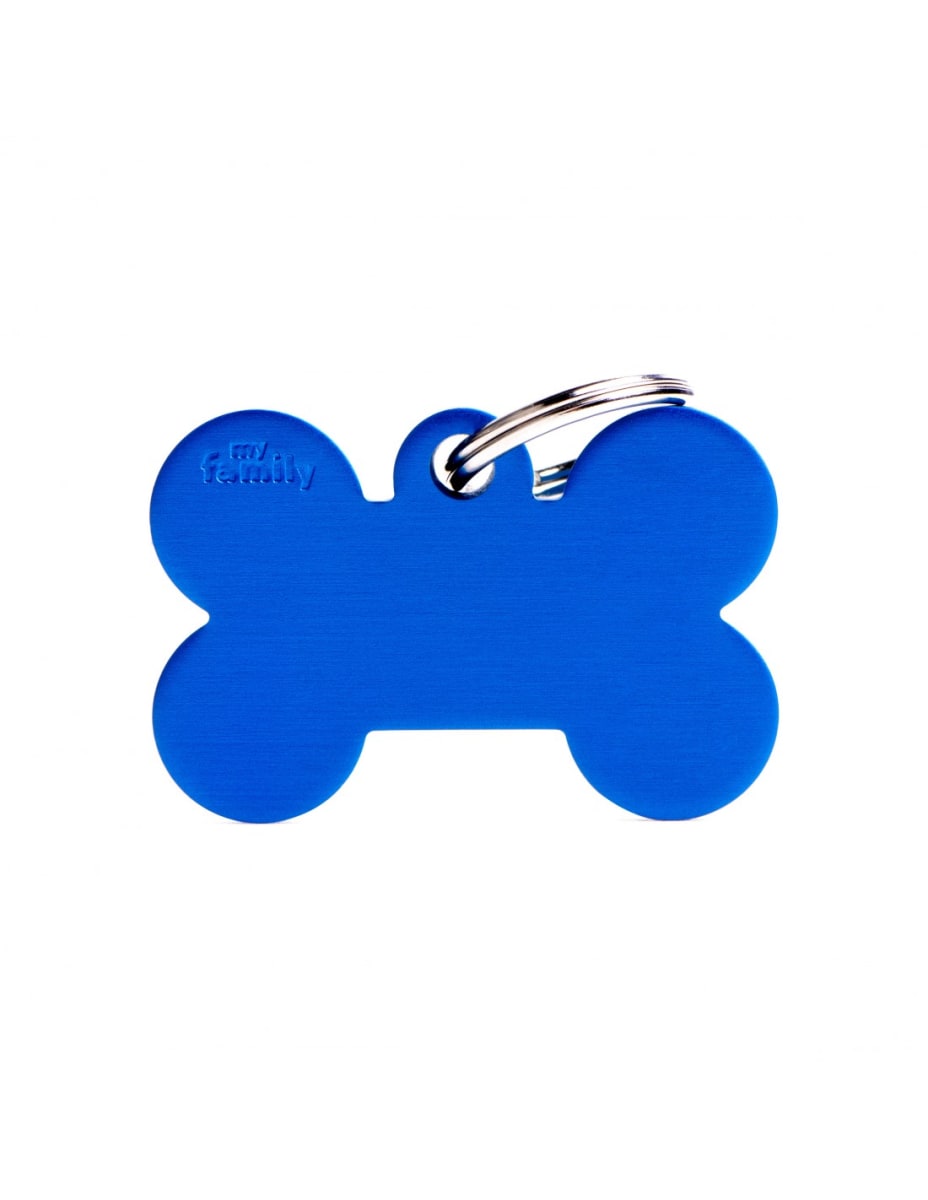 MY FAMILY PLACA ALUMINIO HUESITO AZUL MATE2