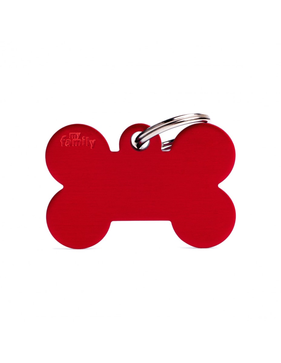 MY FAMILY PLACA ALUMINIO HUESITO ROJO MATE2