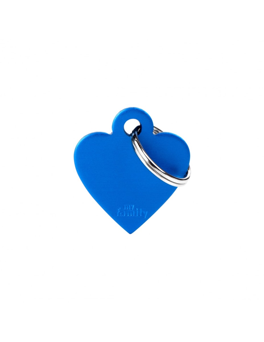 MY FAMILY PLACA ALUMINIO CORAZON AZUL2