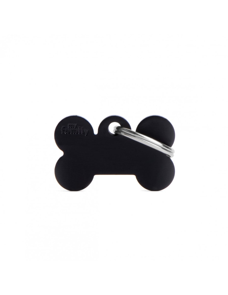 MY FAMILY PLACA ALUMINIO HUESITO NEGRO MATE1