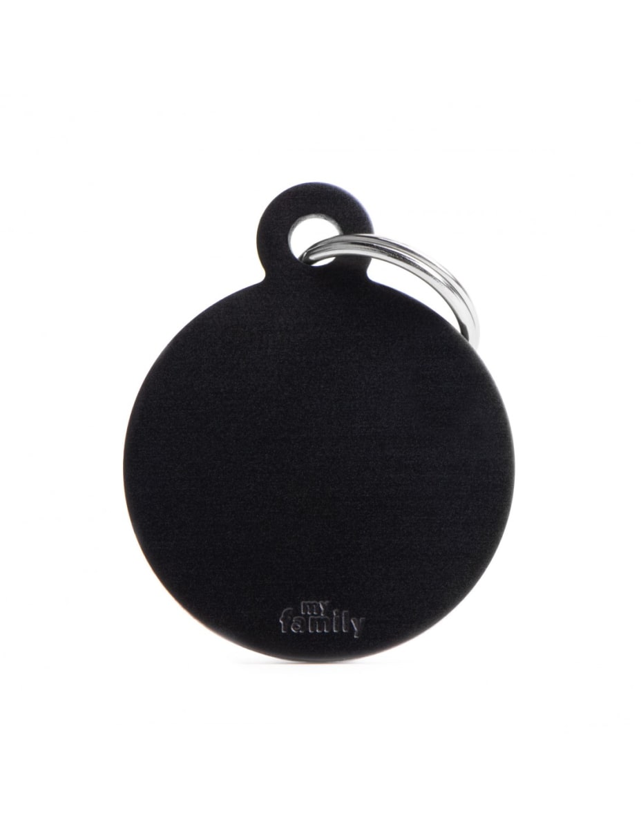 MY FAMILY PLACA CIRCULO ALUMINIO NEGRO MATE2