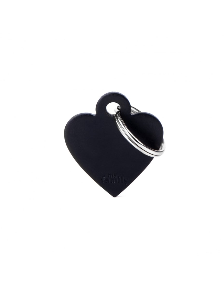 MY FAMILY PLACA ALUMINIO CORAZON NEGRO2