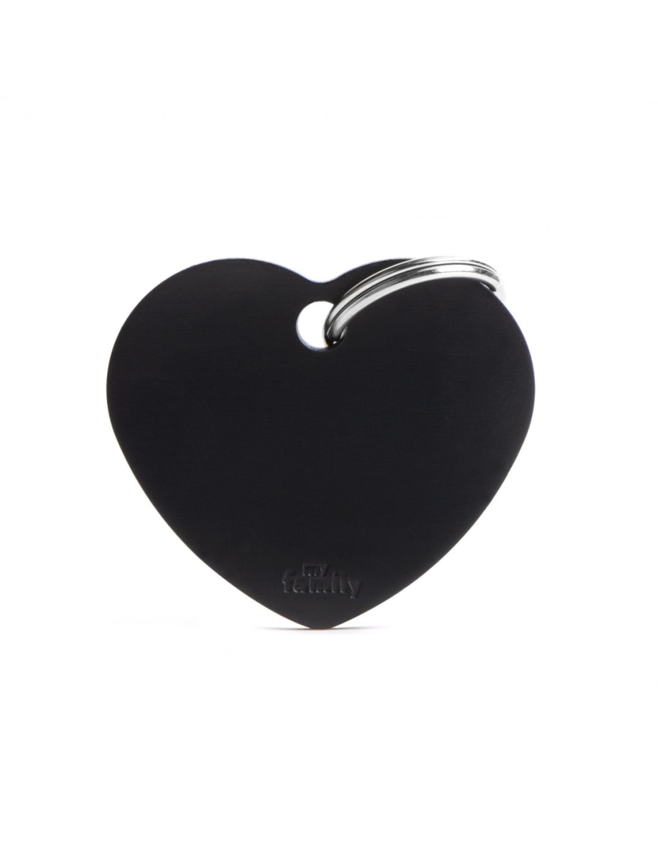 MY FAMILY PLACA ALUMINIO CORAZON NEGRO1
