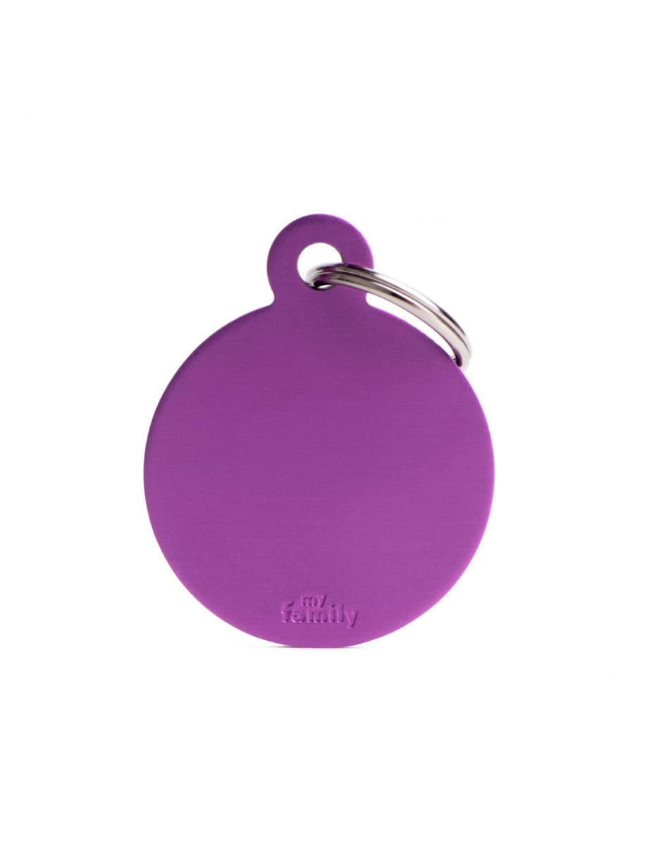 MY FAMILY PLACA CIRCULO ALUMINIO VIOLETA MATE1