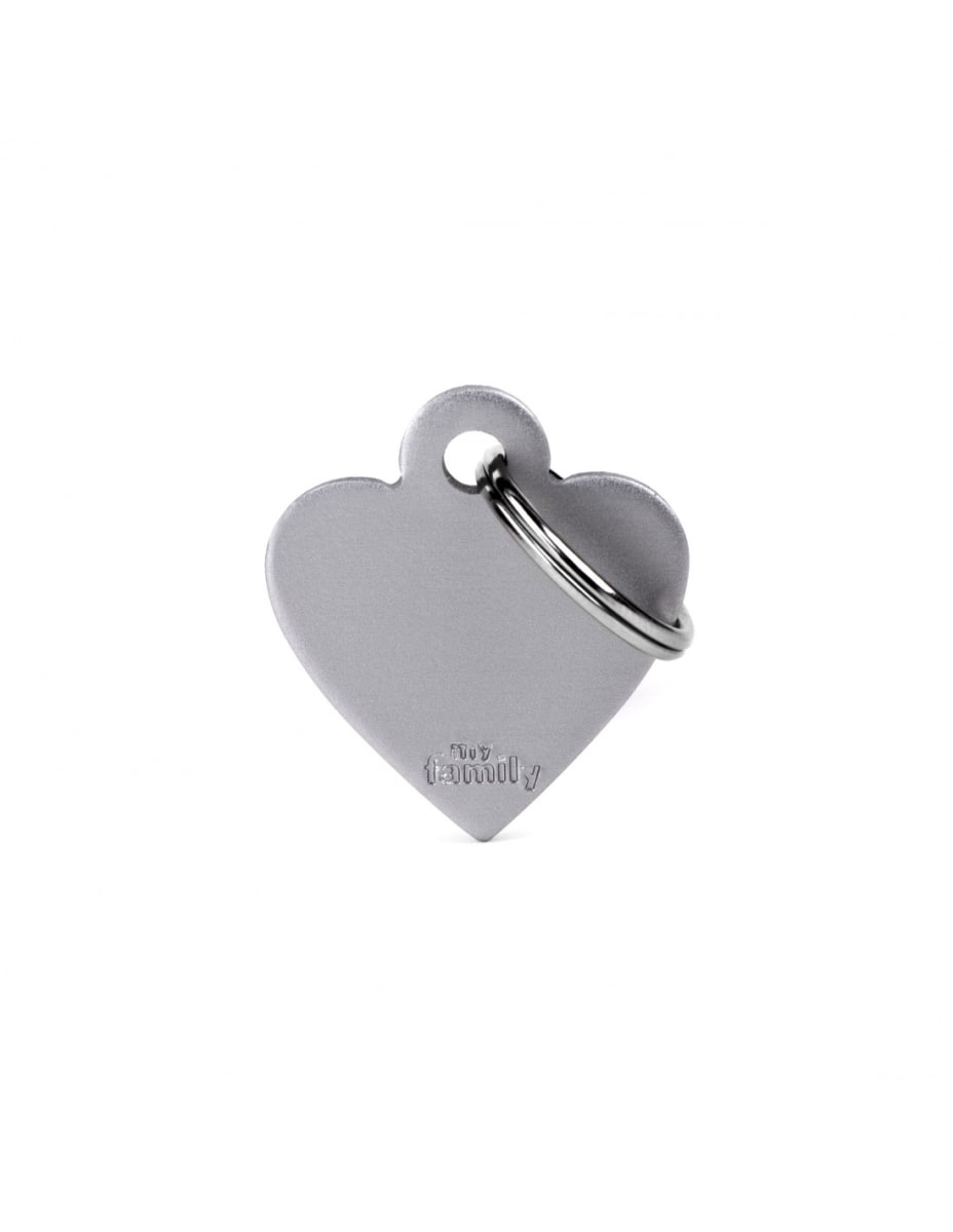 MY FAMILY PLACA CORAZON ALUMINIO GRIS MATE2
