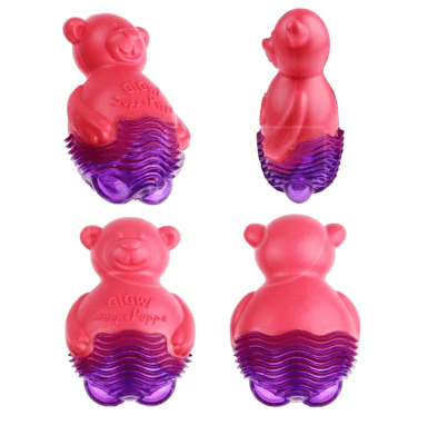 GIGWI SUPPA PUPPA OSO - MORDEDOR (ROSADO/MORADO)3