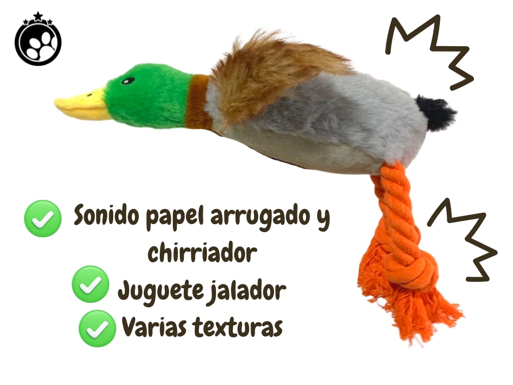 PAW HOUSE PELUCHE JALADOR PATO - Sonido papel corrugado + chirriador1