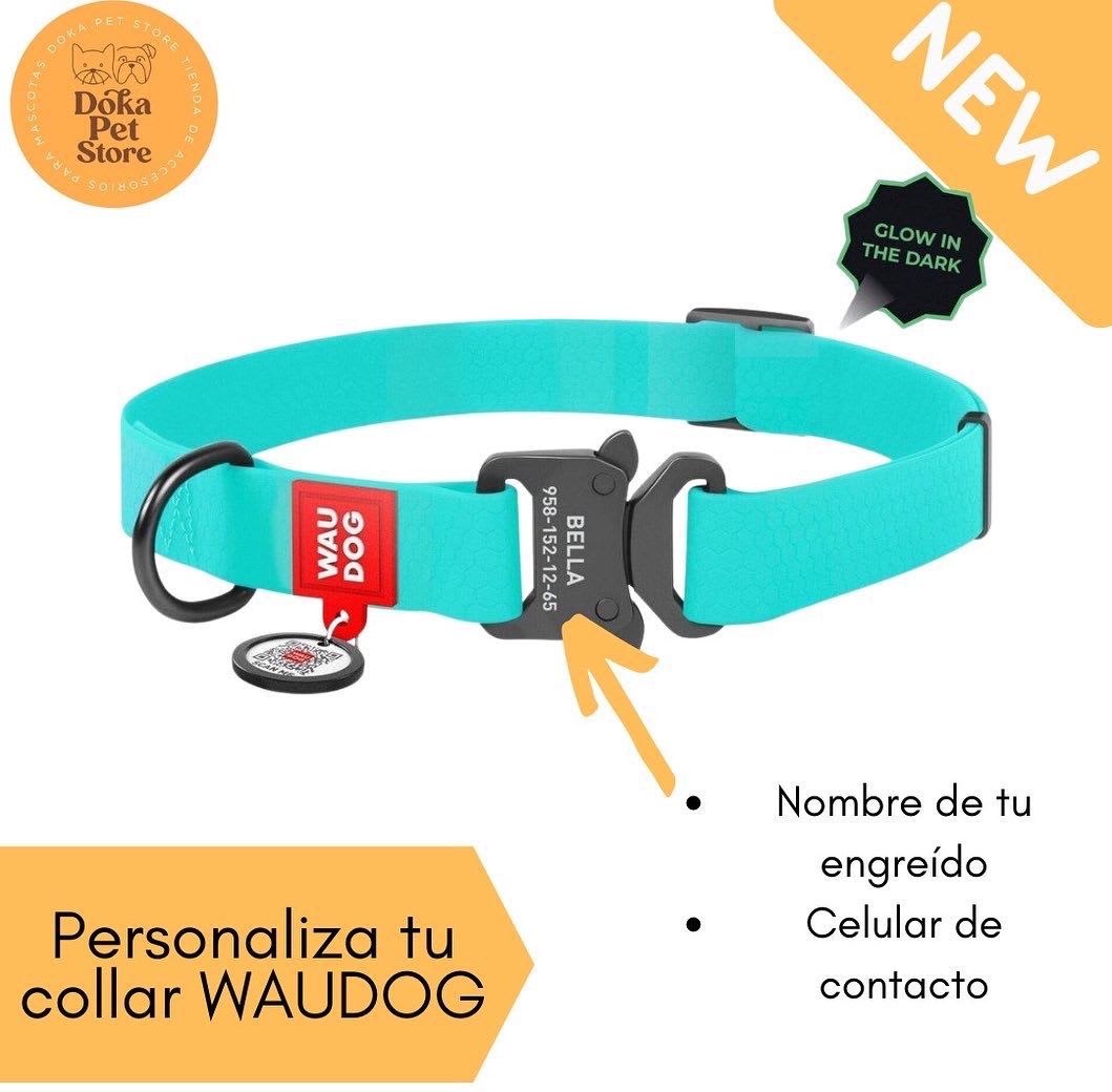 Servicio de Personalización GRABADO Collar Waterproof Waudog1