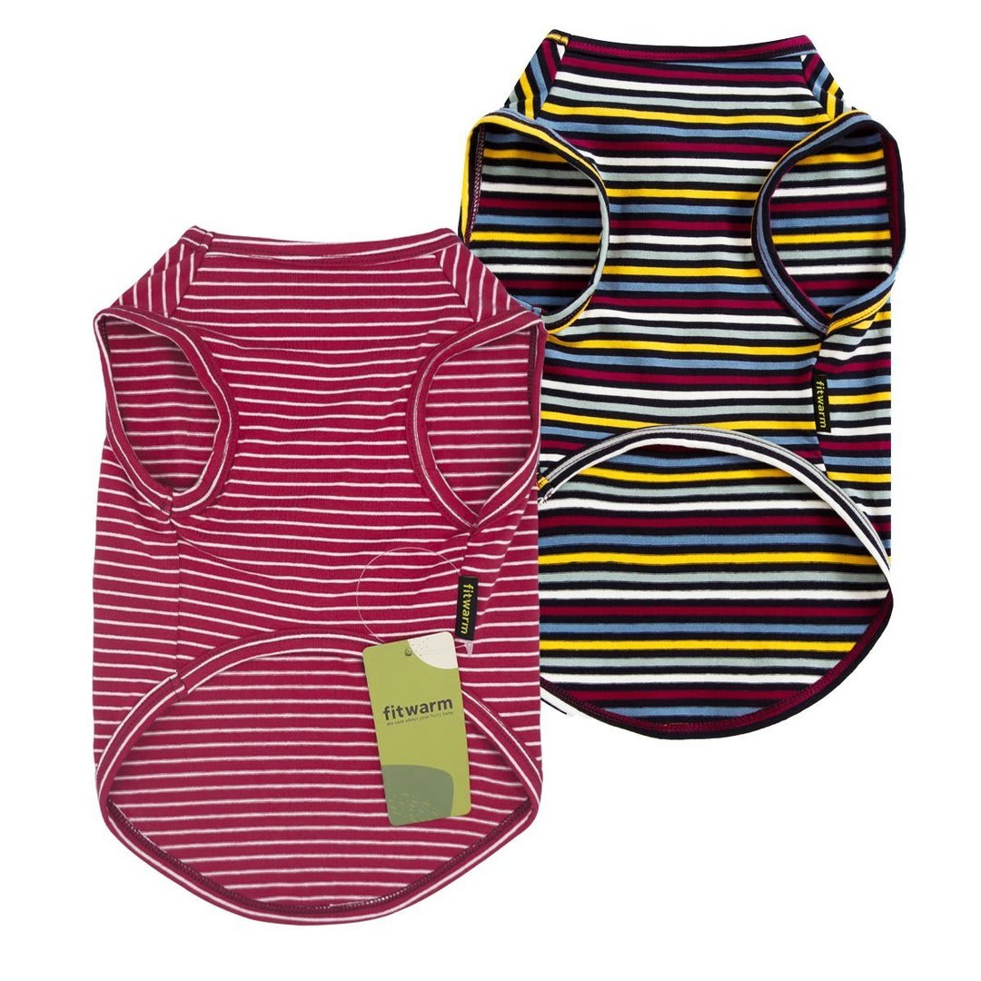 FITWARM POLO ROJO A RAYAS PACK X 2 MEDIUM2