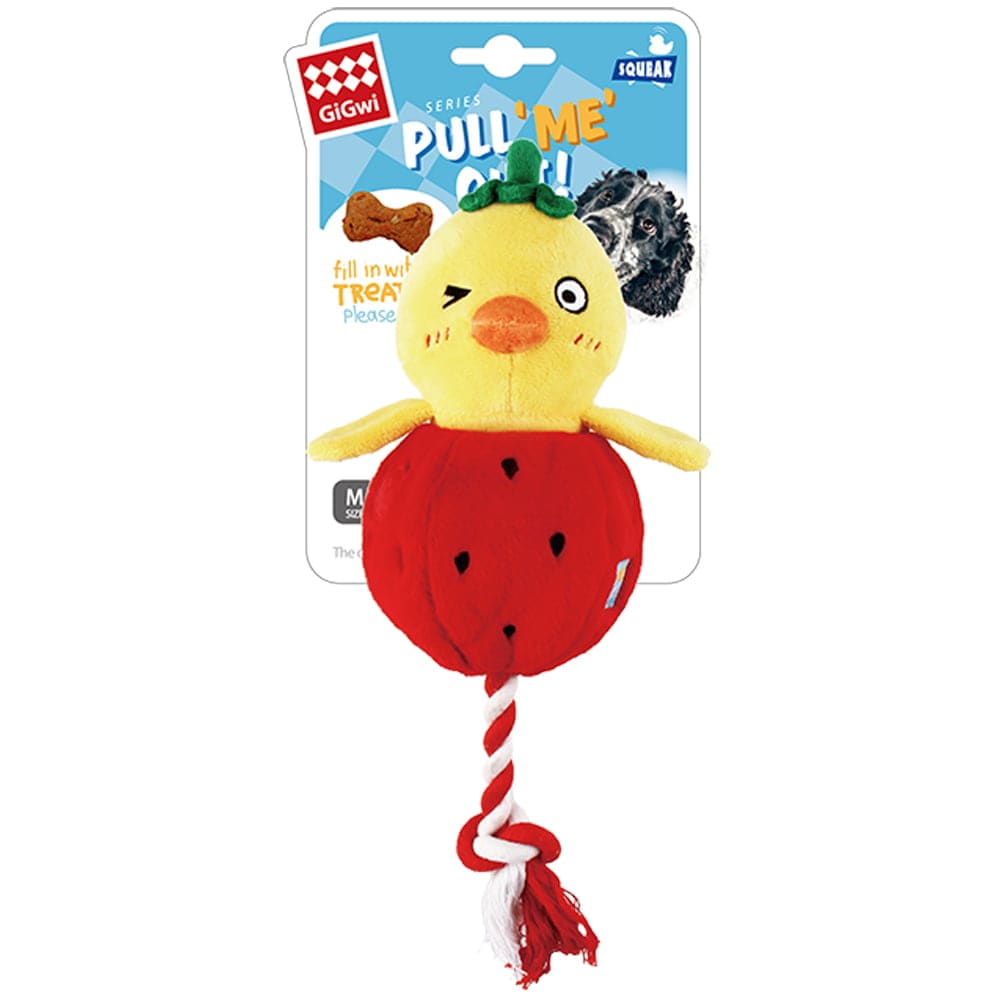 GIGWI PULL ME OUT POLLO FRESA - JUGUETE 3 EN 11