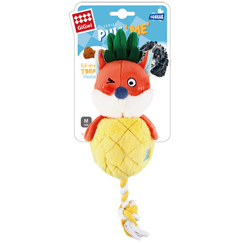 GIGWI PULL ME OUT ZORRO PIÑA - JUGUETE 3 EN 11