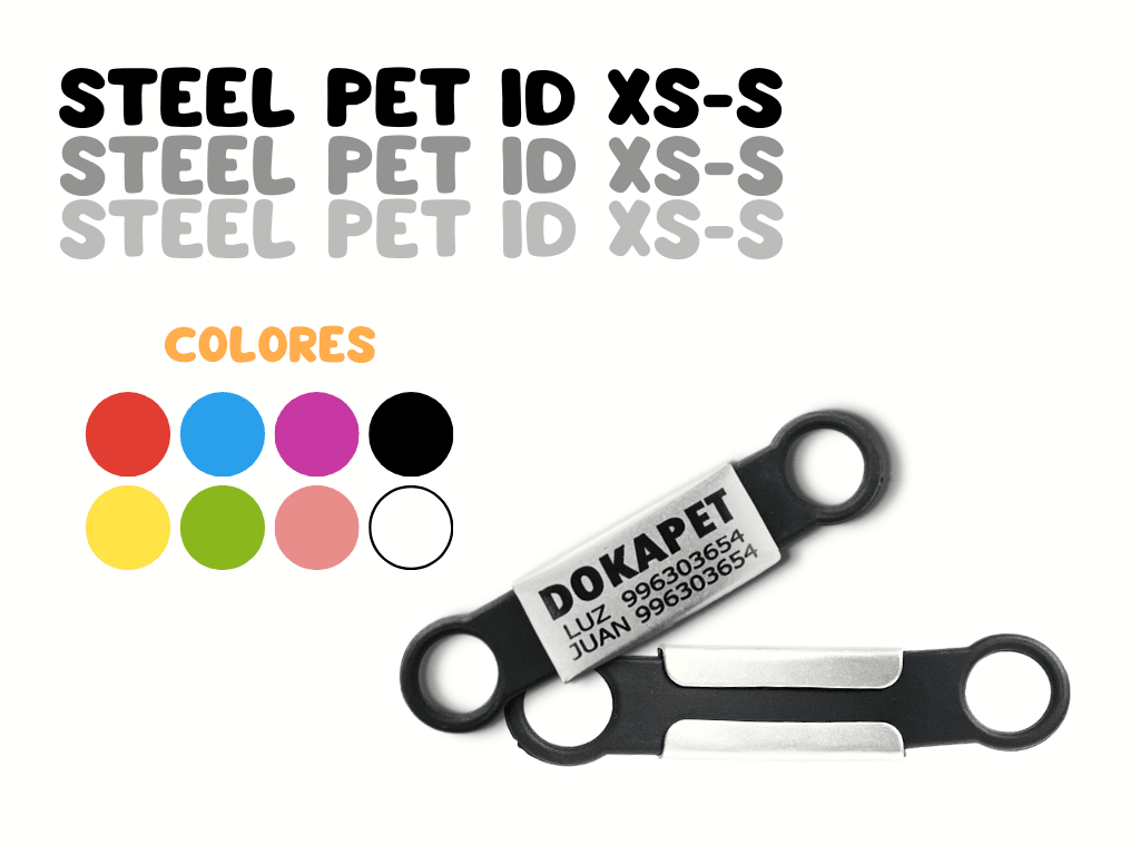 STEEL PET ID - PLACA DE IDENTIFICACION XS-S1