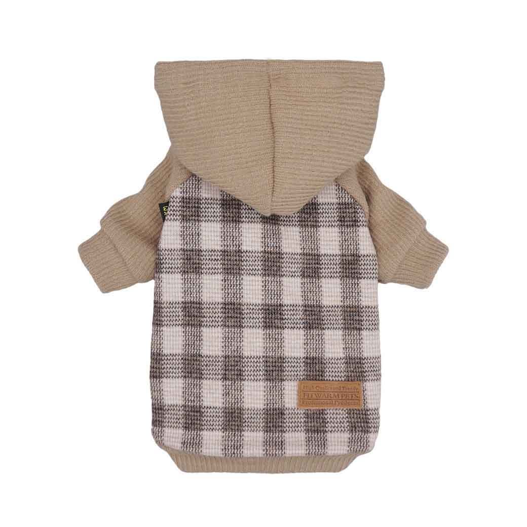 FITWARM SUDADERA CON CAPUCHA A CUADROS KHAKI4