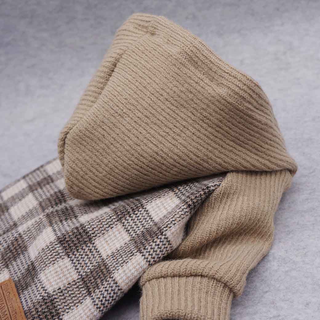 FITWARM SUDADERA CON CAPUCHA A CUADROS KHAKI7
