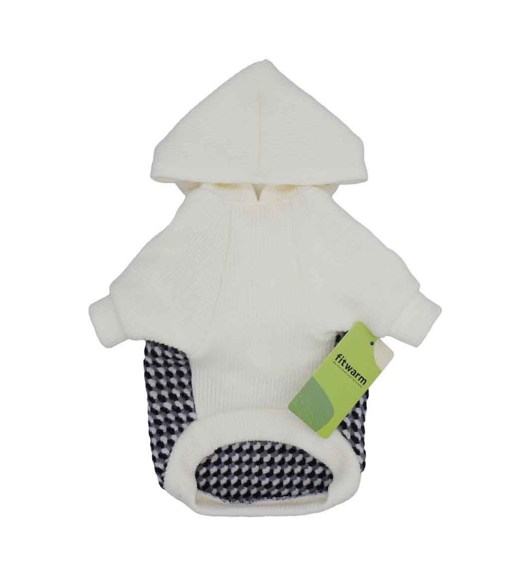 FITWARM SUDADERA DE PUNTO CON CAPUCHA BLANCA4