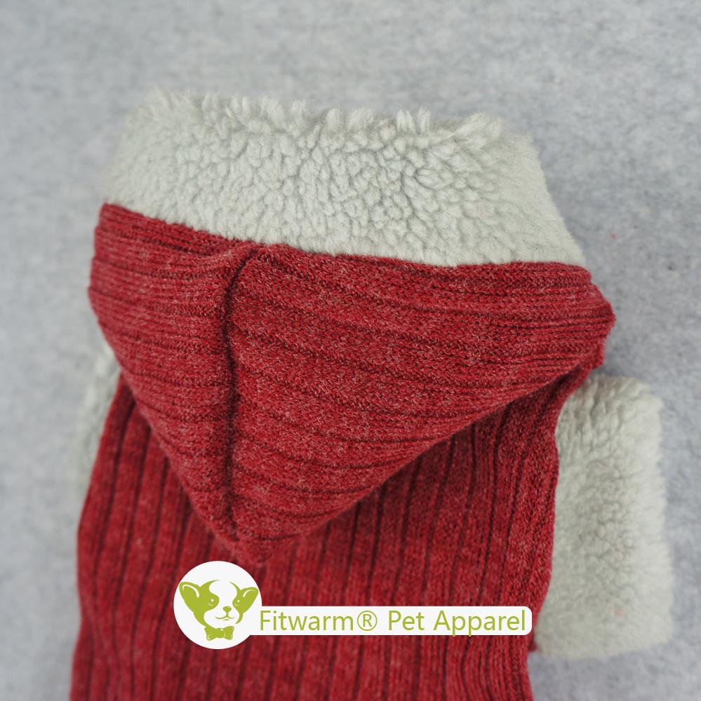 FITWARM SUDADERA ROJA A RAYAS CON CAPUCHA2