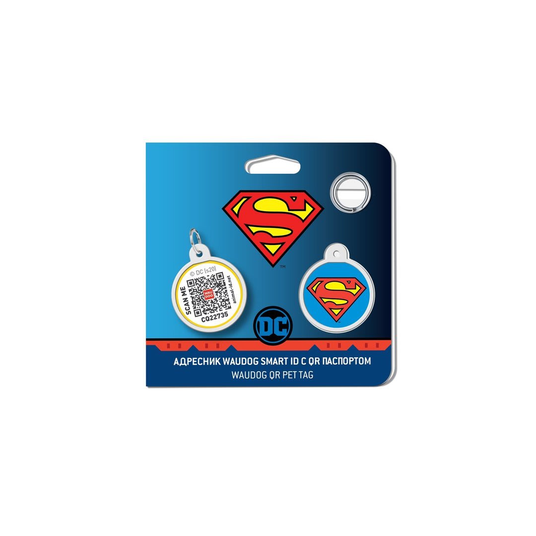 WAUDOG PLACA IDENTIFICACION SMART ID - SUPERMAN HERO - DC COMICS - APP GRATIS1