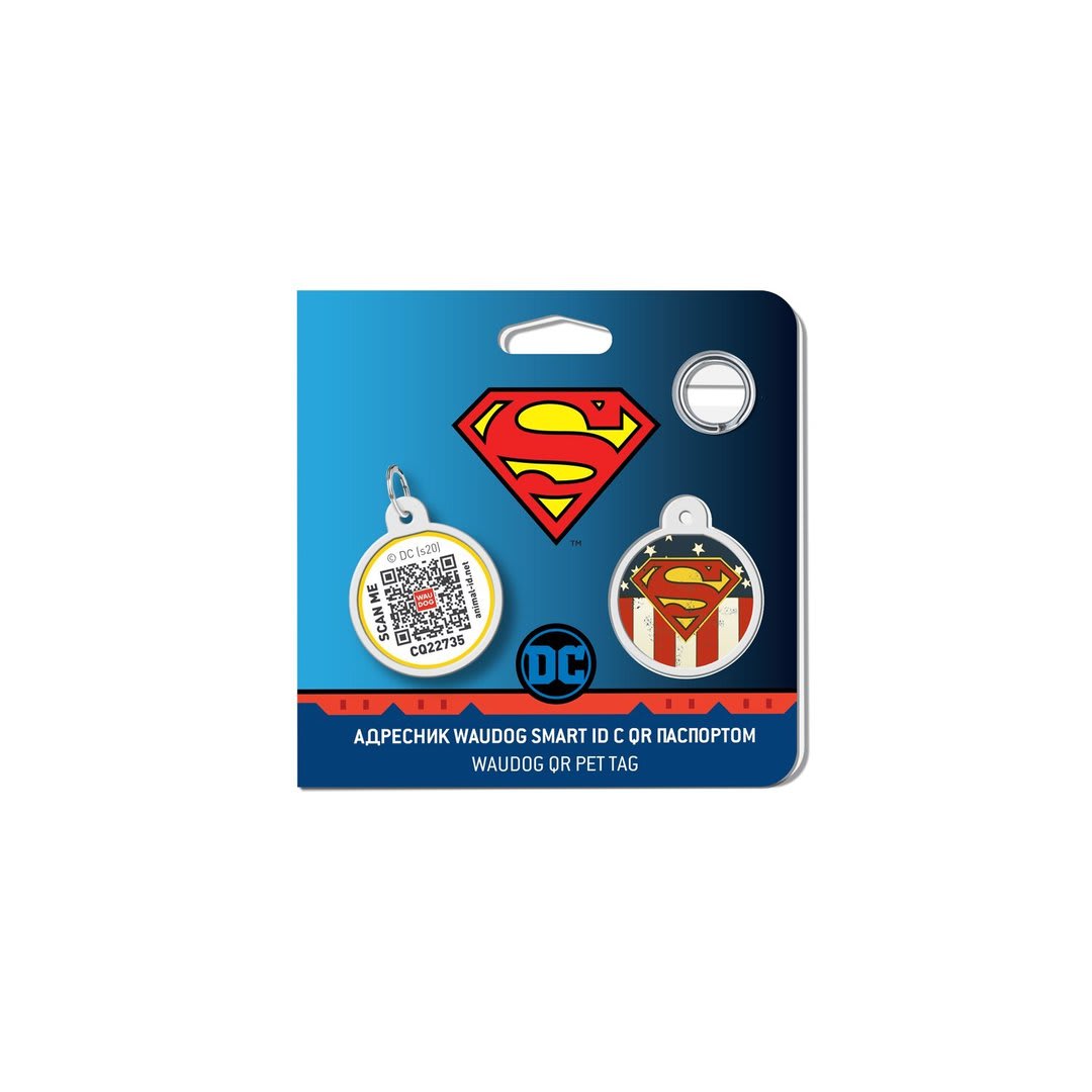 WAUDOG PLACA IDENTIFICACION SMART ID - SUPERMAN AMERICA - DC COMICS - APP GRATIS1