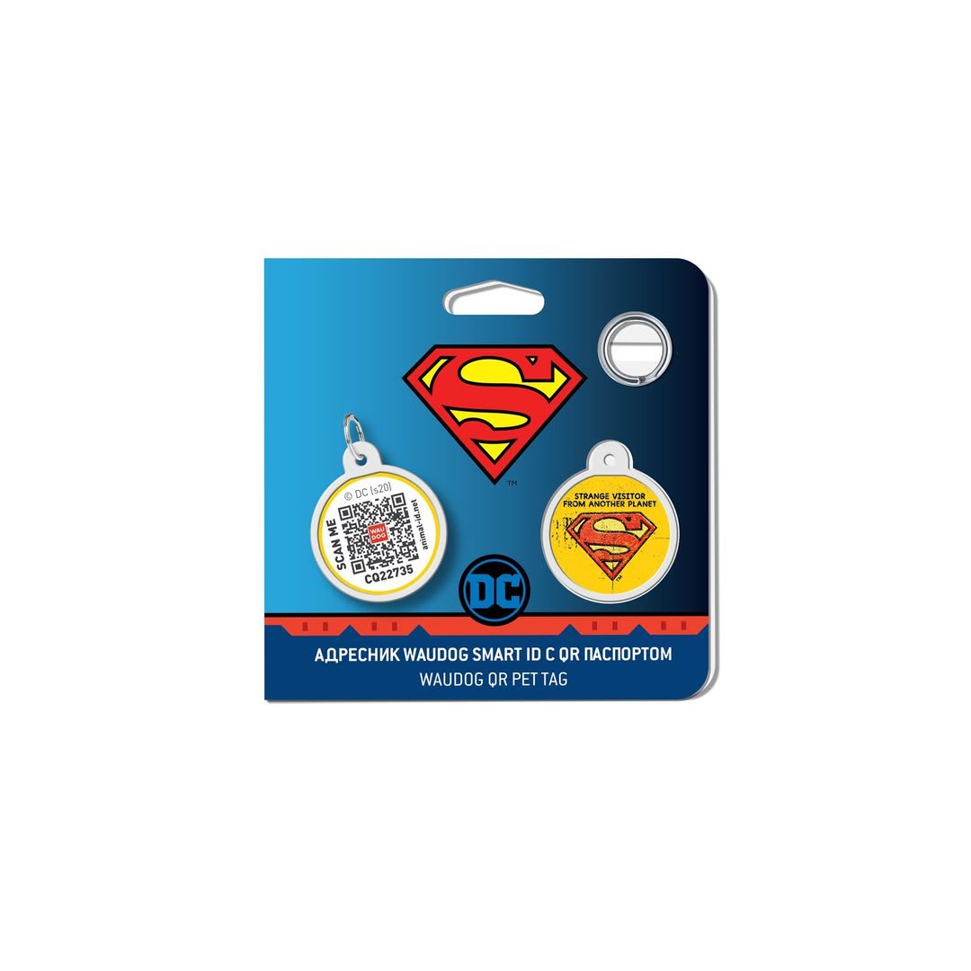 WAUDOG PLACA IDENTIFICACION SMART ID - SUPERMAN VINTAGE - DC COMICS - APP GRATIS4