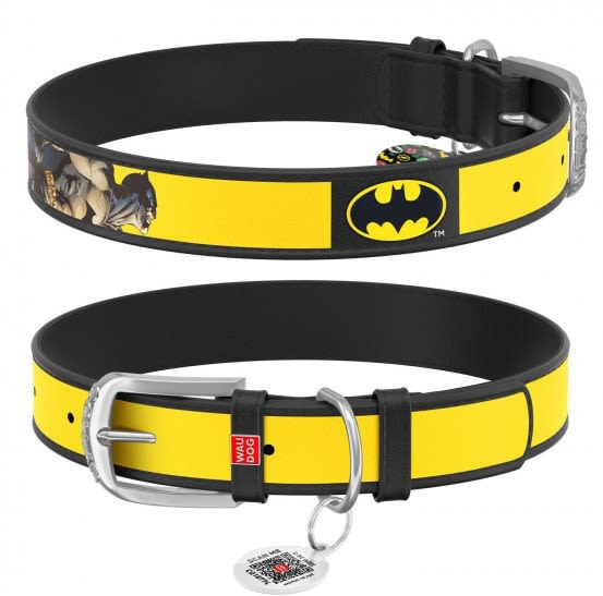 WAUDOG COLLAR BATMAN YELLOW1