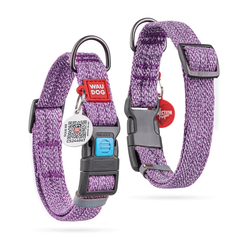WAUDOG collar morado algodón1