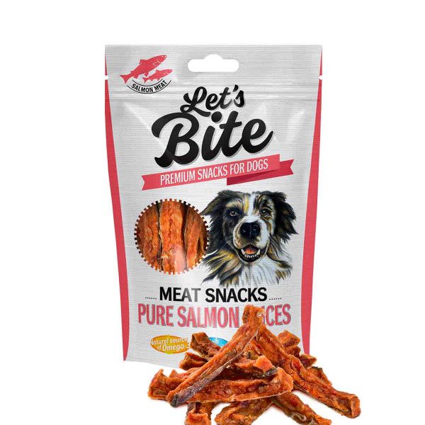Brit Lets Bite Pure Salmon Slices 80 gr1