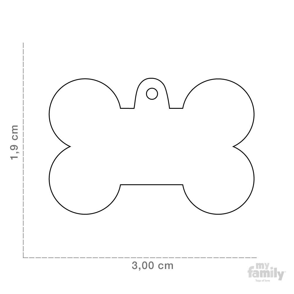 MY FAMILY PLACA ALUMINIO HUESITO LIGHT BLUE3