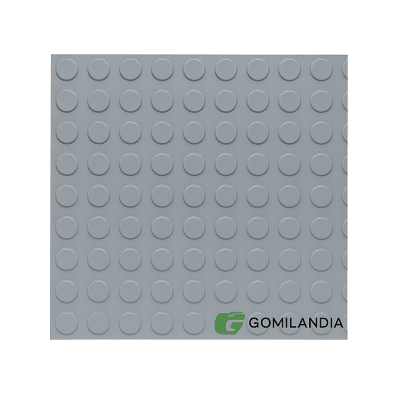 PISO GOMA PALMETA ESTOPEROL GRIS 0.50 X 0.50 MT.1