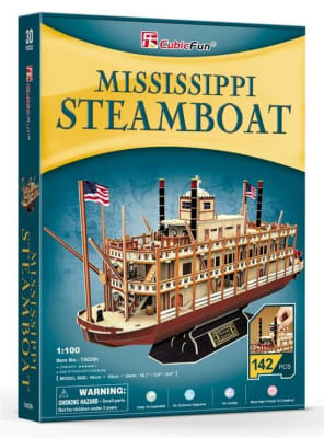 Barco a Vapor del Mississippi - Puzzle 3D