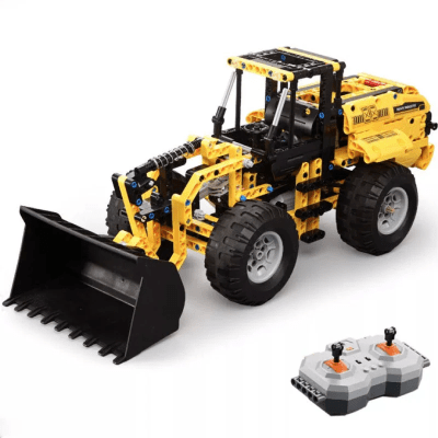 Cargador Frontal Radio Control Bloques Armable 491 Piezas