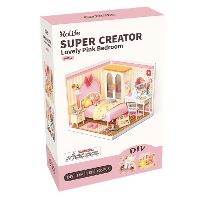 Super Creator Lovely Pink Bedroom Rolife
