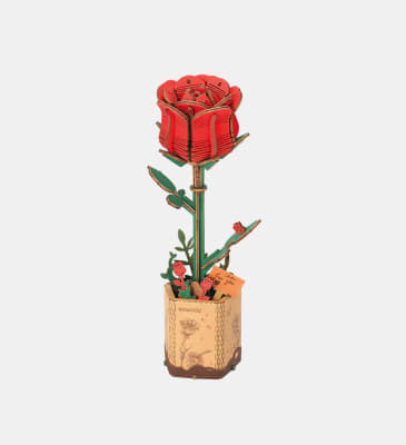 Flor de madera Red Rose (106 pcs)