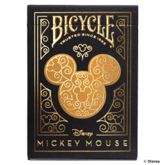 Bicycle Disney Mickey Mouse Inspired Black and Gold Playing Cards 1