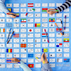 Mantel para colorear: Banderas del mundo 0